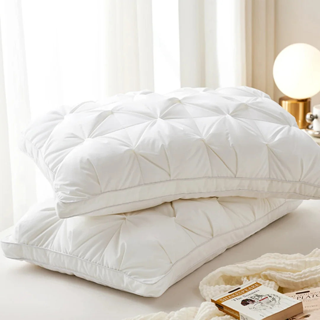 Pillow 90% Goose Down Silk Cover Breathable