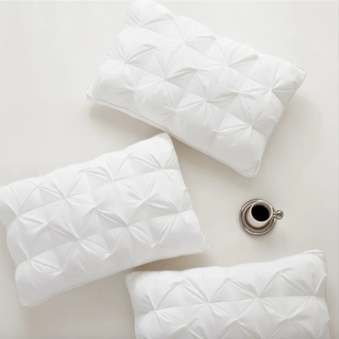 Pillow 90% Goose Down Silk Cover Breathable