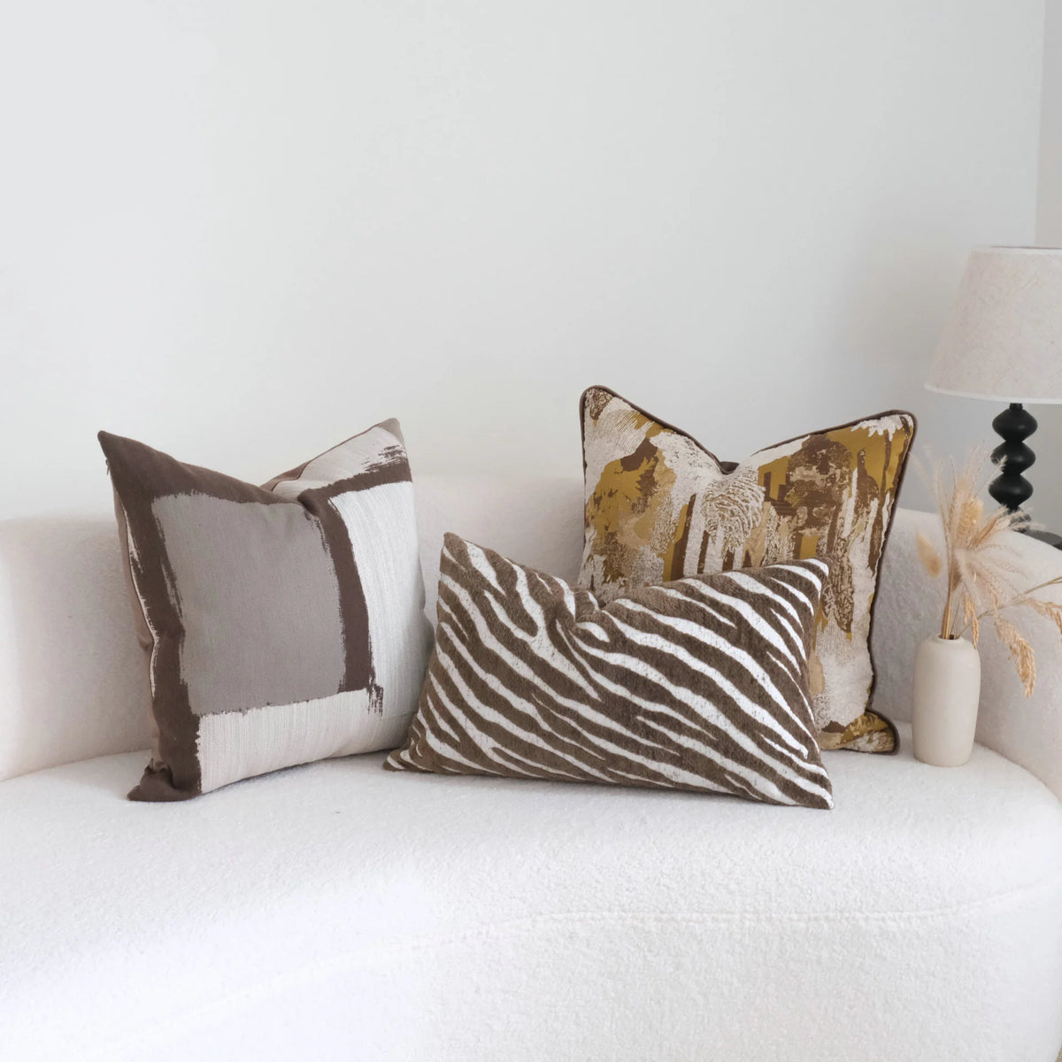 Pillow Cover Animal Print Soft Removable Fabric