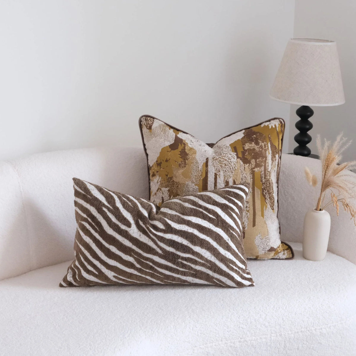 Pillow Cover Animal Print Soft Removable Fabric