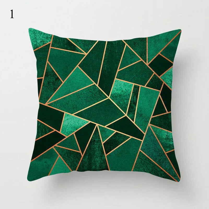 Pillow Cover Polyester Abstract Art Hidden Zipper 18-Inch Square