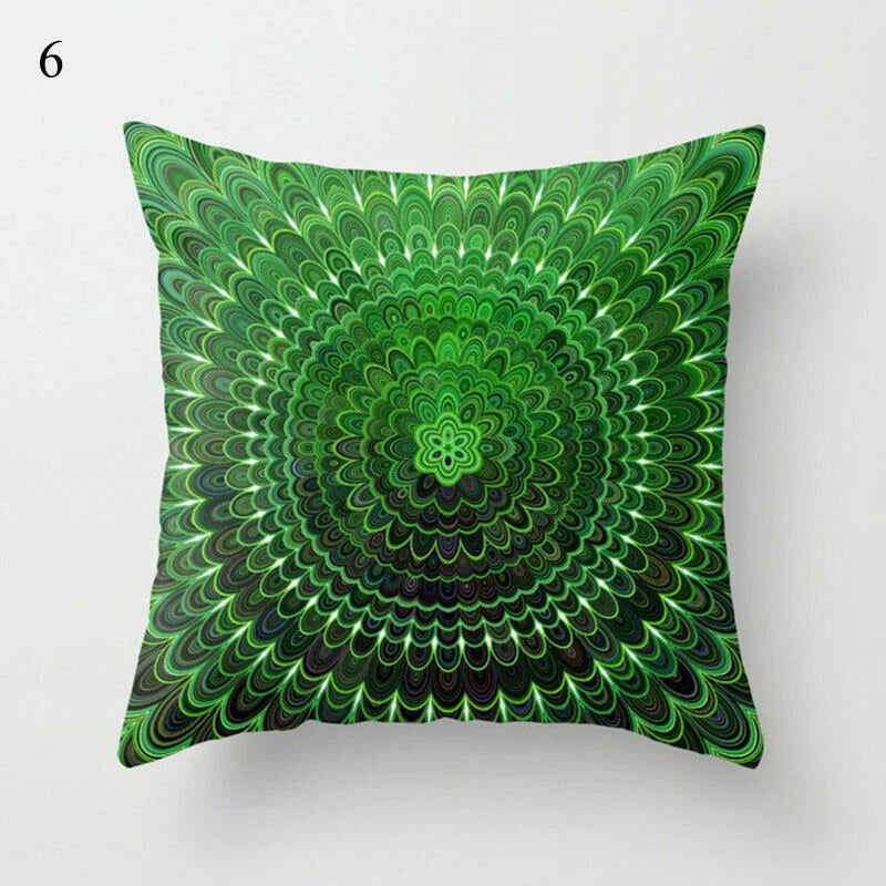 Pillow Cover Polyester Abstract Art Hidden Zipper 18-Inch Square