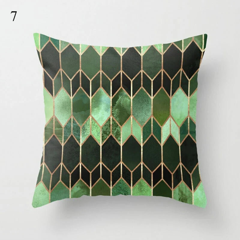 Pillow Cover Polyester Abstract Art Hidden Zipper 18-Inch Square