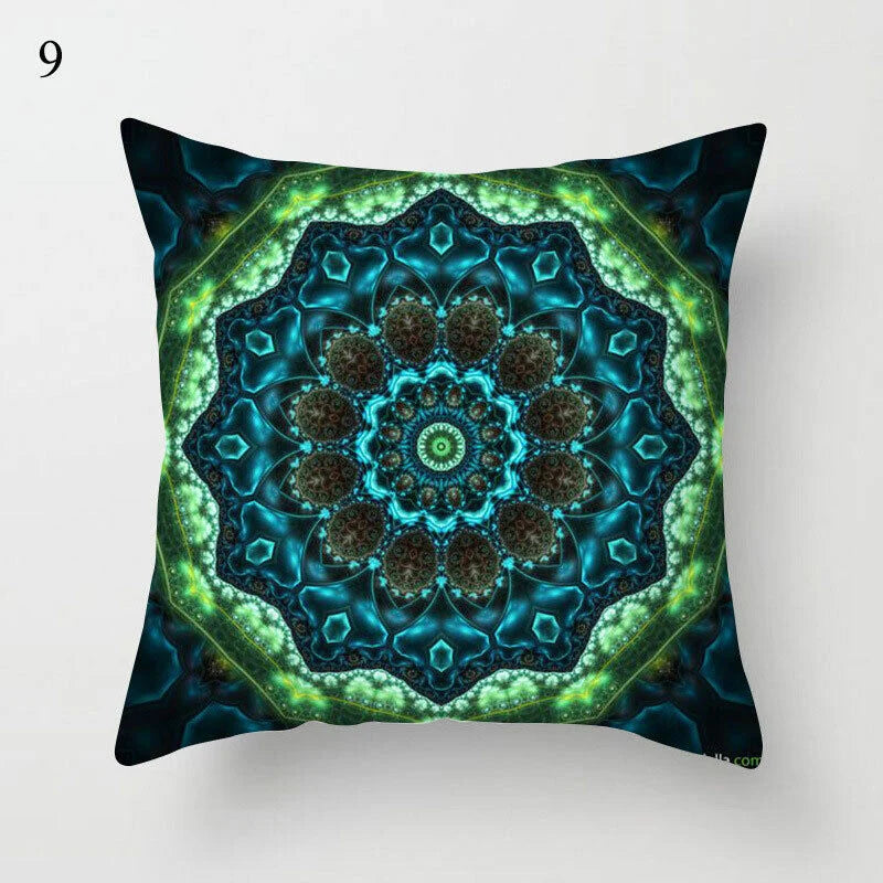Pillow Cover Polyester Abstract Art Hidden Zipper 18-Inch Square