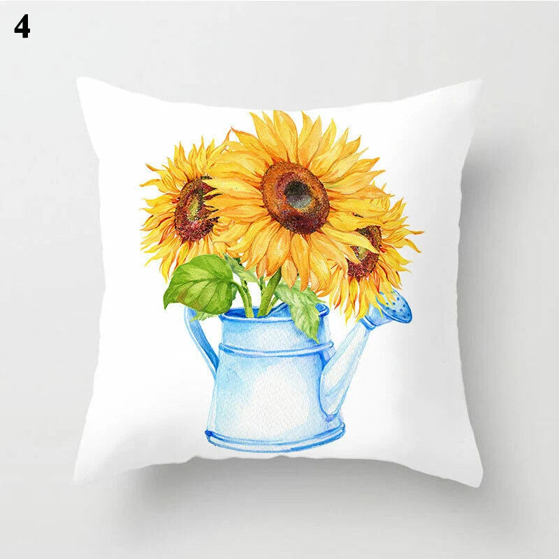 Pillow Cover Polyester Abstract Art Hidden Zipper 18-Inch Square
