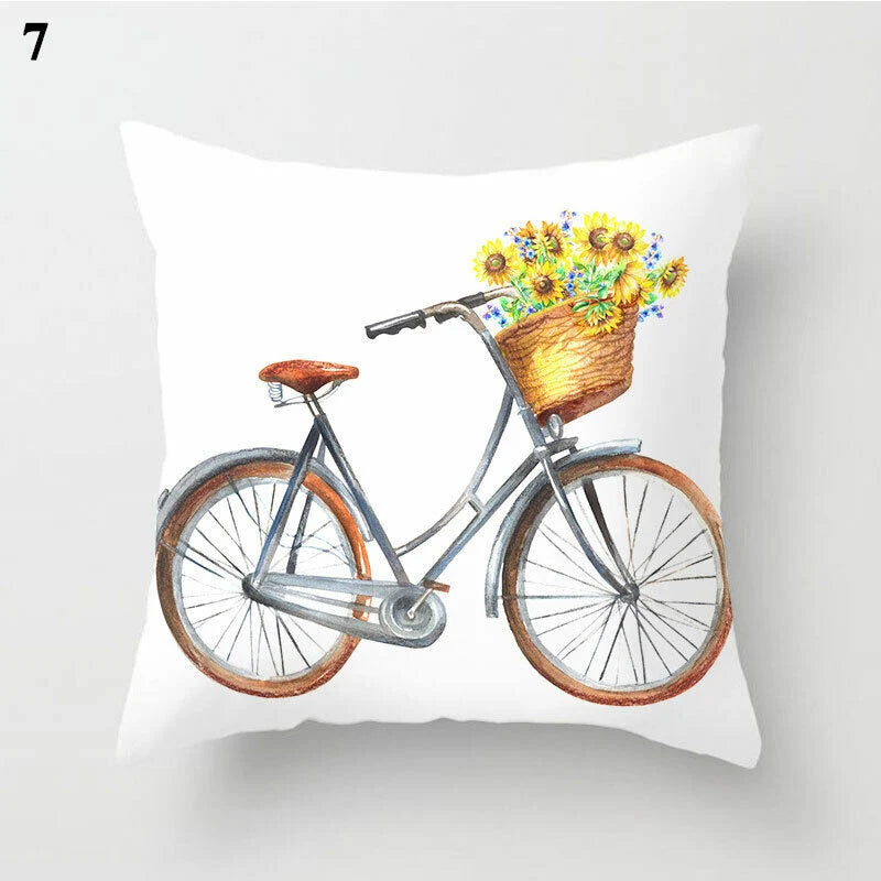 Pillow Cover Polyester Abstract Art Hidden Zipper 18-Inch Square