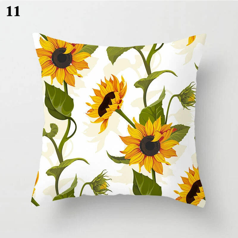 Pillow Cover Polyester Abstract Art Hidden Zipper 18-Inch Square