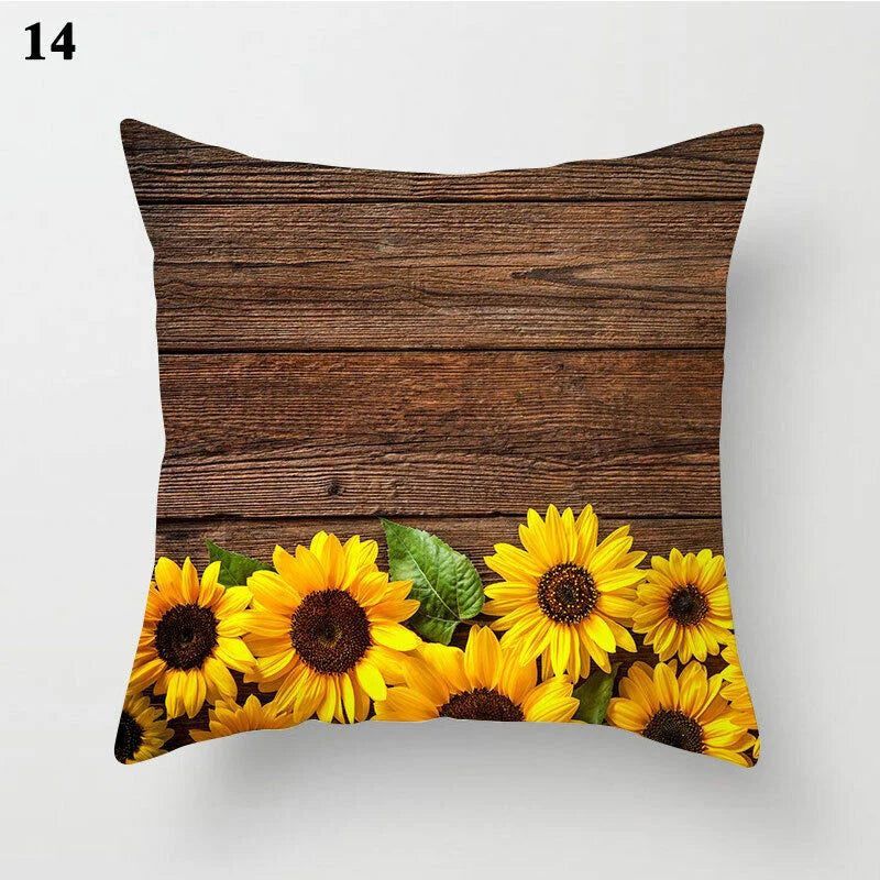 Pillow Cover Polyester Abstract Art Hidden Zipper 18-Inch Square