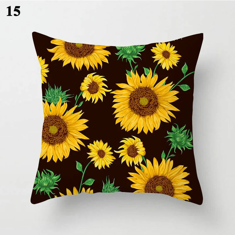 Pillow Cover Polyester Abstract Art Hidden Zipper 18-Inch Square