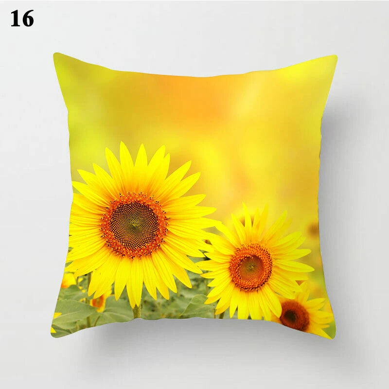 Pillow Cover Polyester Abstract Art Hidden Zipper 18-Inch Square
