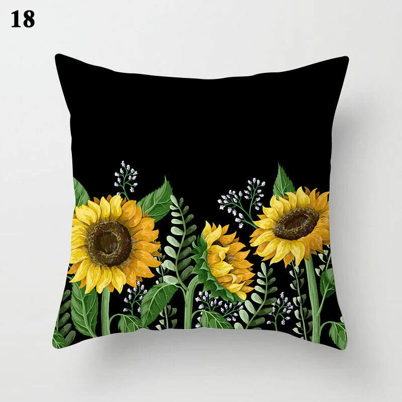 Pillow Cover Polyester Abstract Art Hidden Zipper 18-Inch Square