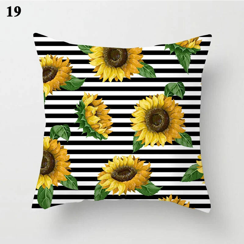 Pillow Cover Polyester Abstract Art Hidden Zipper 18-Inch Square