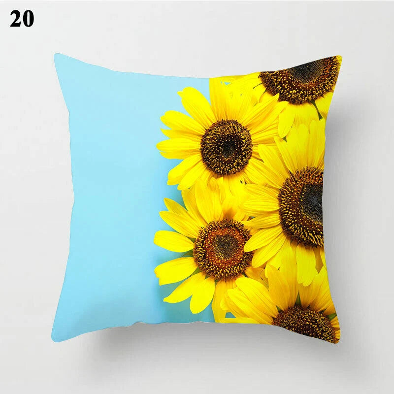 Pillow Cover Polyester Abstract Art Hidden Zipper 18-Inch Square