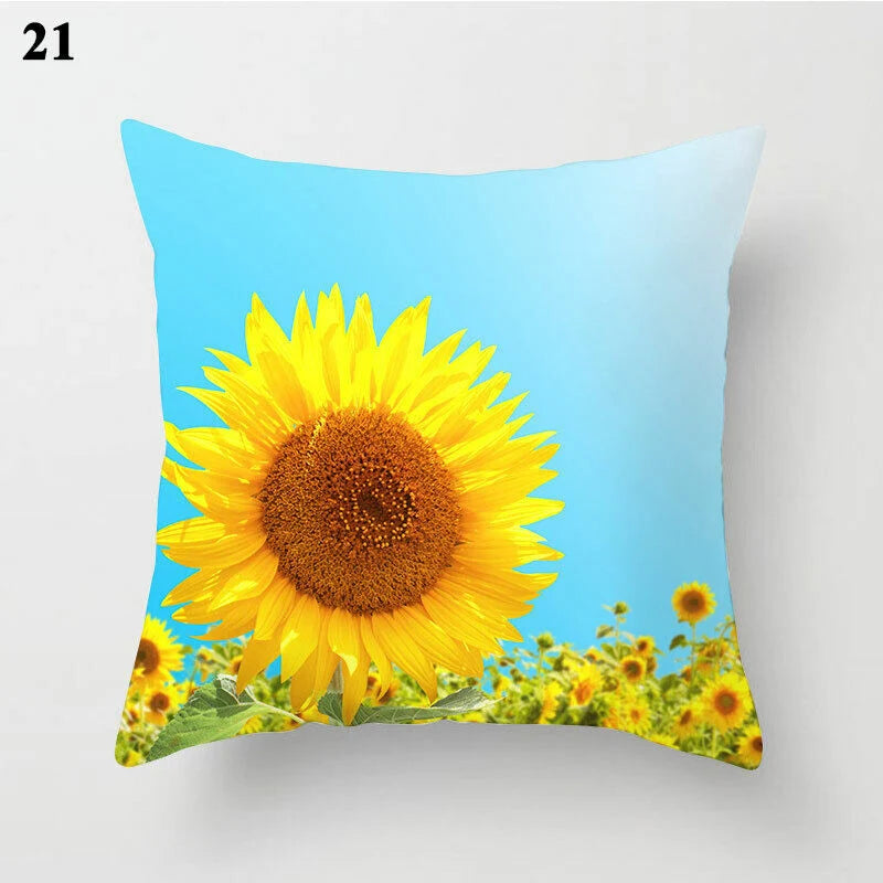 Pillow Cover Polyester Abstract Art Hidden Zipper 18-Inch Square