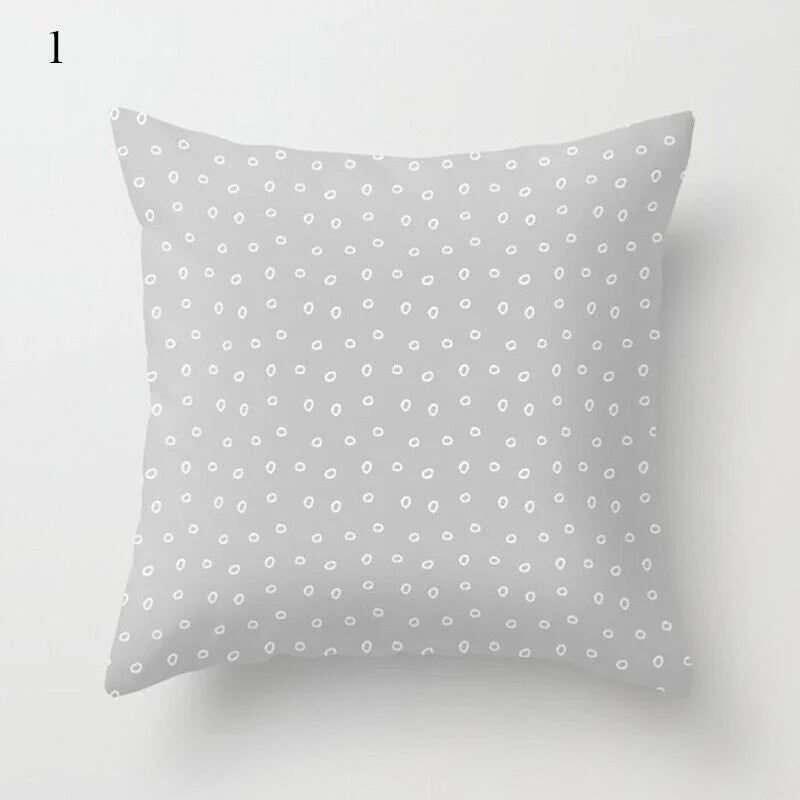 Pillow Cover Polyester Abstract Art Hidden Zipper 18-Inch Square