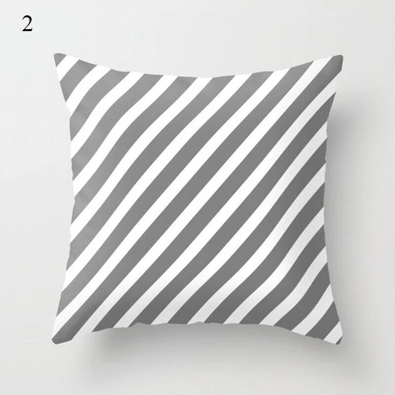 Pillow Cover Polyester Abstract Art Hidden Zipper 18-Inch Square