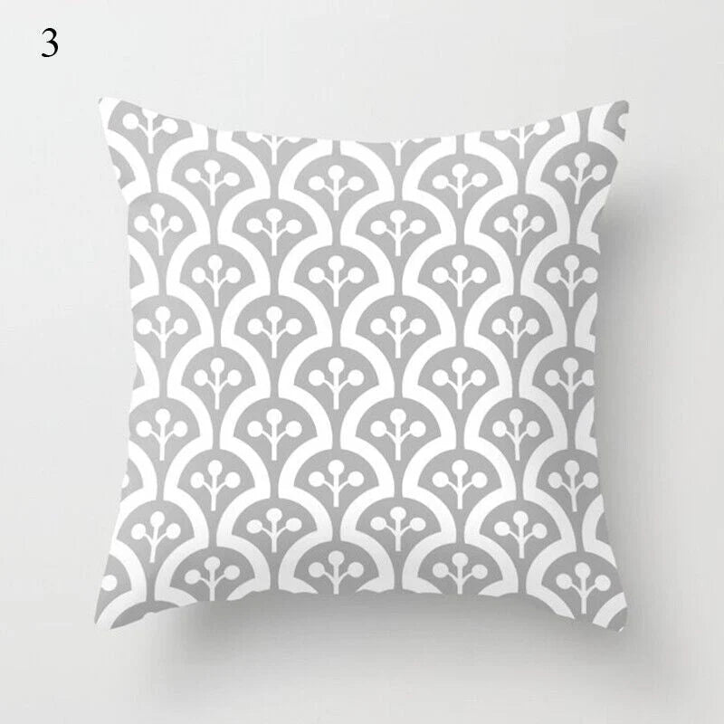Pillow Cover Polyester Abstract Art Hidden Zipper 18-Inch Square