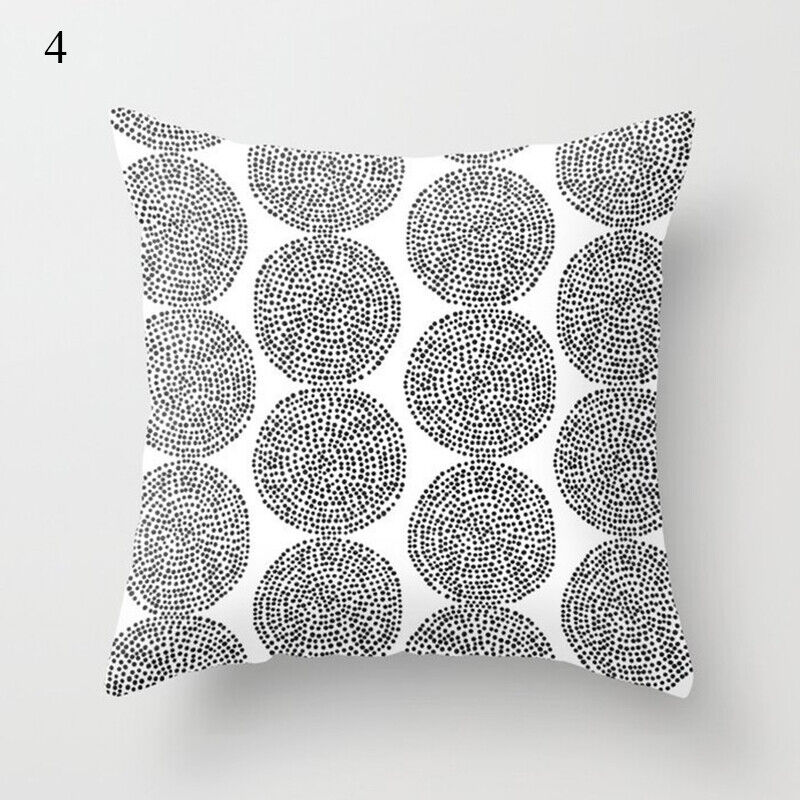 Pillow Cover Polyester Abstract Art Hidden Zipper 18-Inch Square