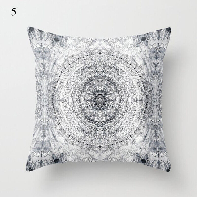 Pillow Cover Polyester Abstract Art Hidden Zipper 18-Inch Square