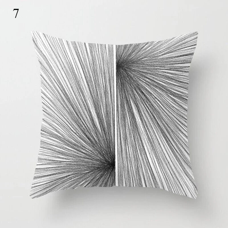 Pillow Cover Polyester Abstract Art Hidden Zipper 18-Inch Square