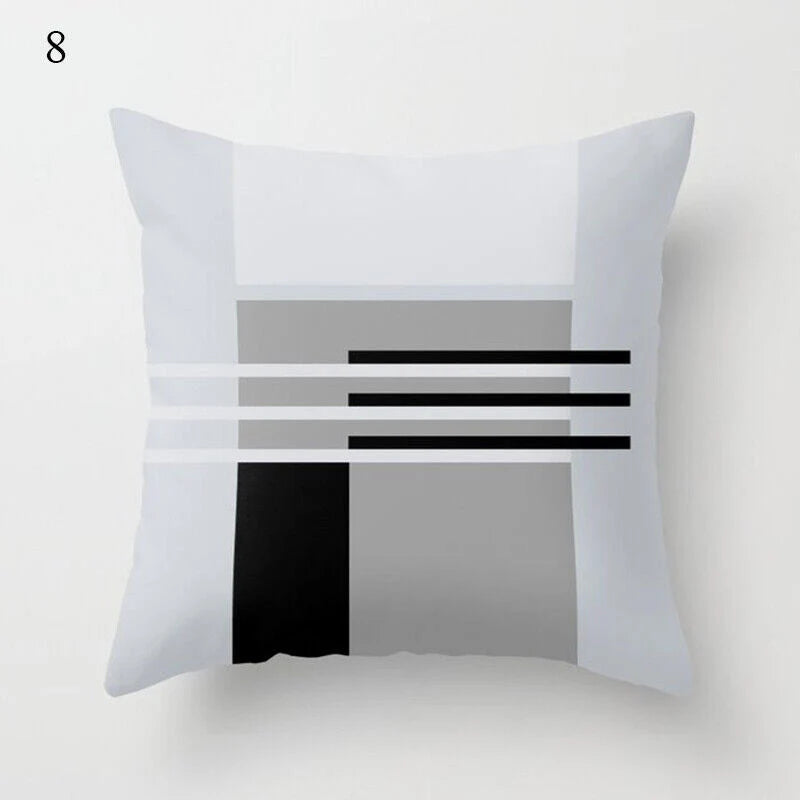 Pillow Cover Polyester Abstract Art Hidden Zipper 18-Inch Square