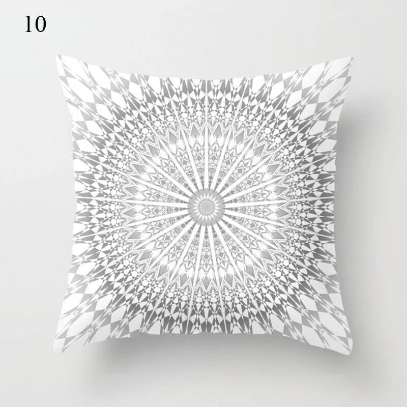 Pillow Cover Polyester Abstract Art Hidden Zipper 18-Inch Square