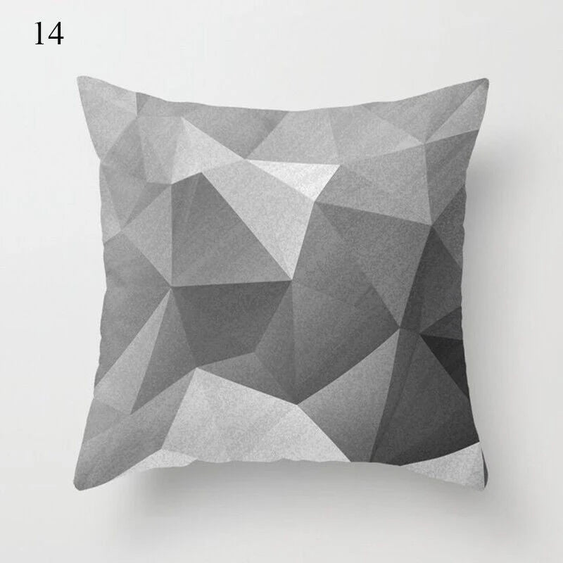 Pillow Cover Polyester Abstract Art Hidden Zipper 18-Inch Square