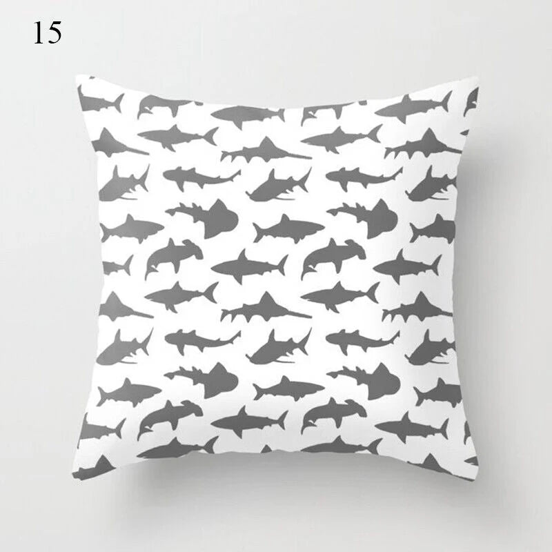 Pillow Cover Polyester Abstract Art Hidden Zipper 18-Inch Square