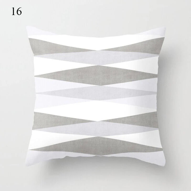 Pillow Cover Polyester Abstract Art Hidden Zipper 18-Inch Square