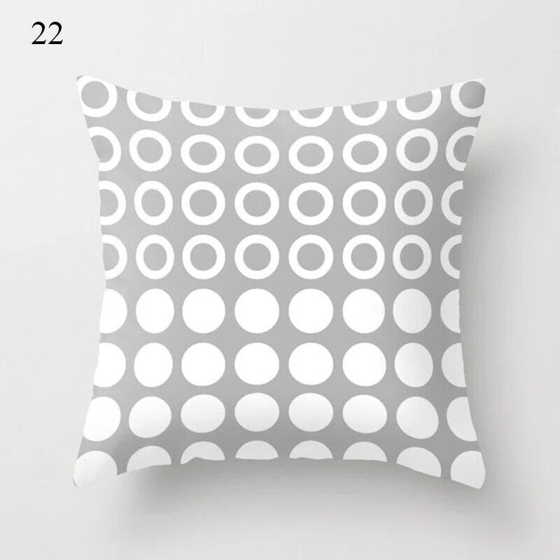 Pillow Cover Polyester Abstract Art Hidden Zipper 18-Inch Square