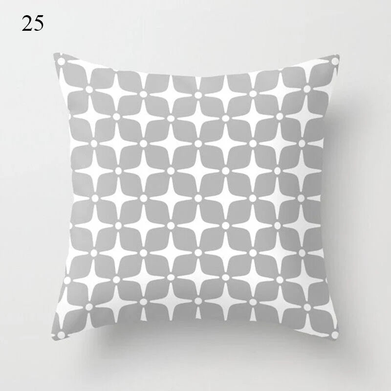 Pillow Cover Polyester Abstract Art Hidden Zipper 18-Inch Square