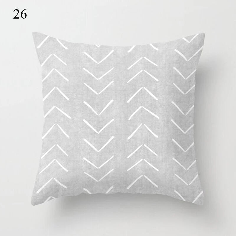 Pillow Cover Polyester Abstract Art Hidden Zipper 18-Inch Square