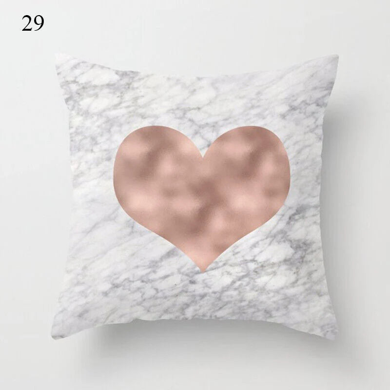 Pillow Cover Polyester Abstract Art Hidden Zipper 18-Inch Square