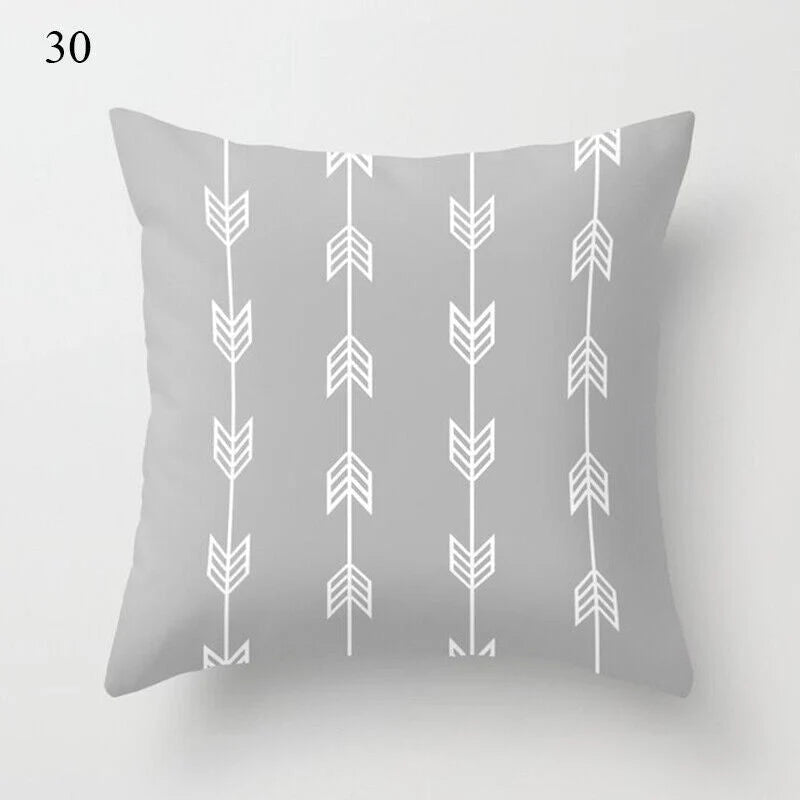 Pillow Cover Polyester Abstract Art Hidden Zipper 18-Inch Square