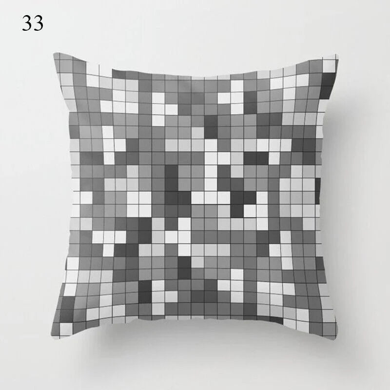 Pillow Cover Polyester Abstract Art Hidden Zipper 18-Inch Square