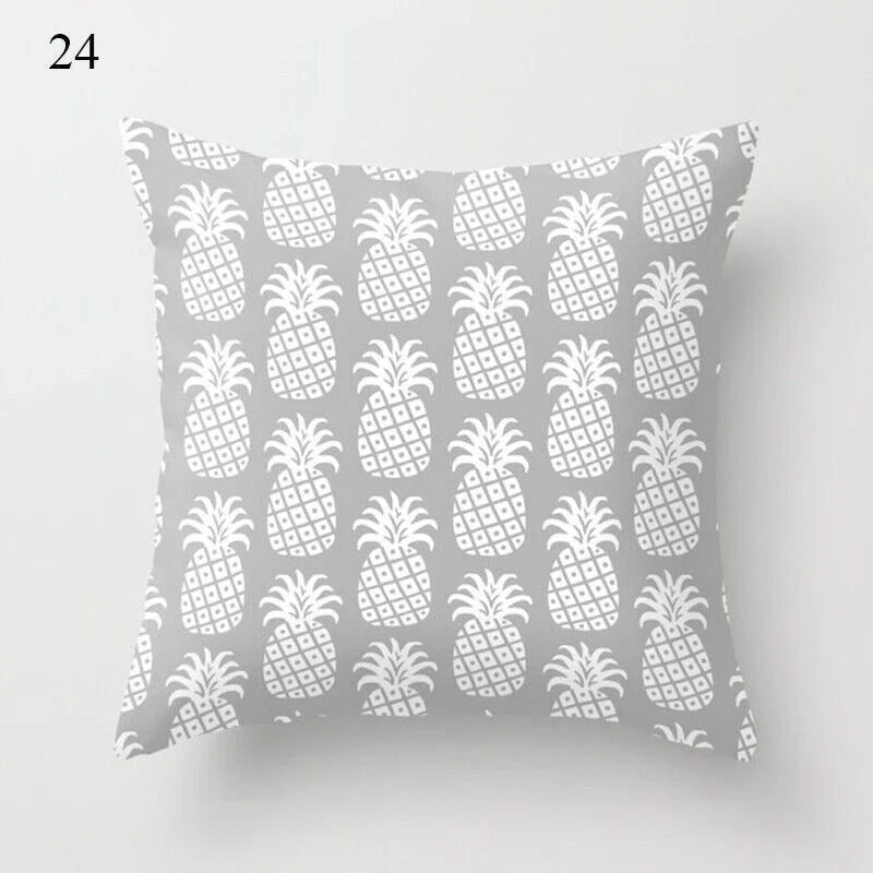 Pillow Cover Polyester Abstract Art Hidden Zipper 18-Inch Square