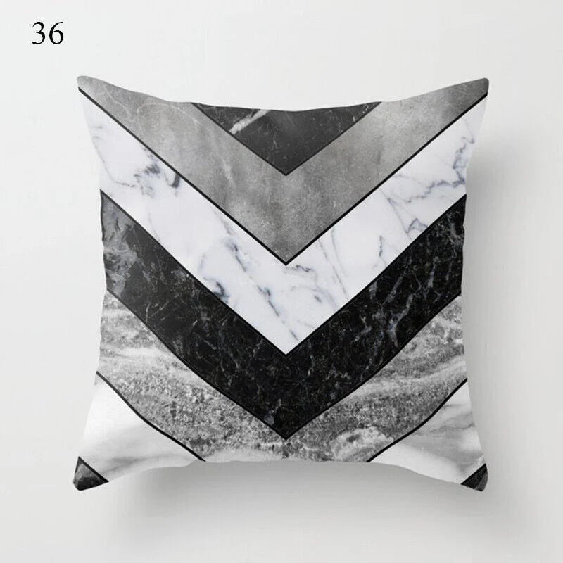 Pillow Cover Polyester Abstract Art Hidden Zipper 18-Inch Square
