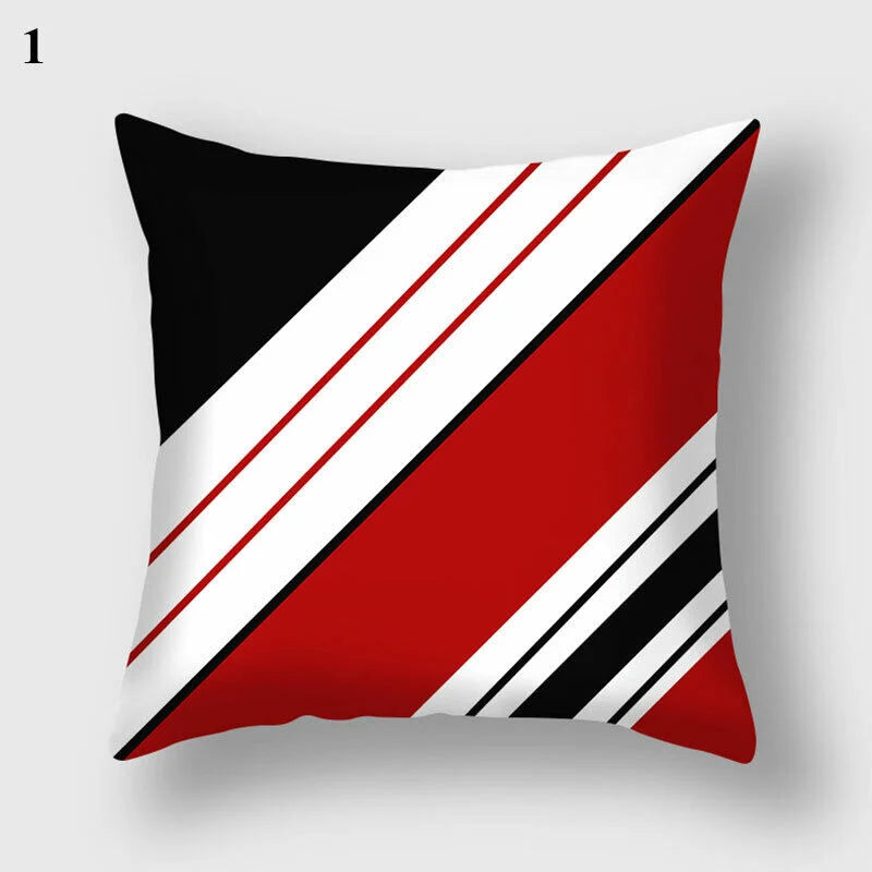 Pillow Cover Polyester Abstract Art Hidden Zipper 18-Inch Square