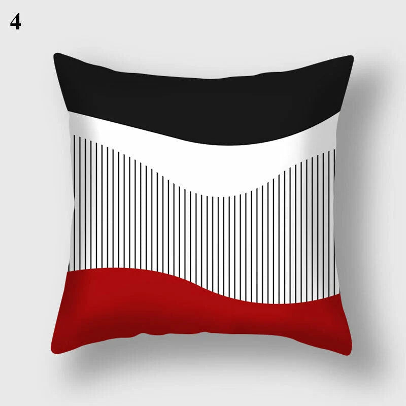 Pillow Cover Polyester Abstract Art Hidden Zipper 18-Inch Square