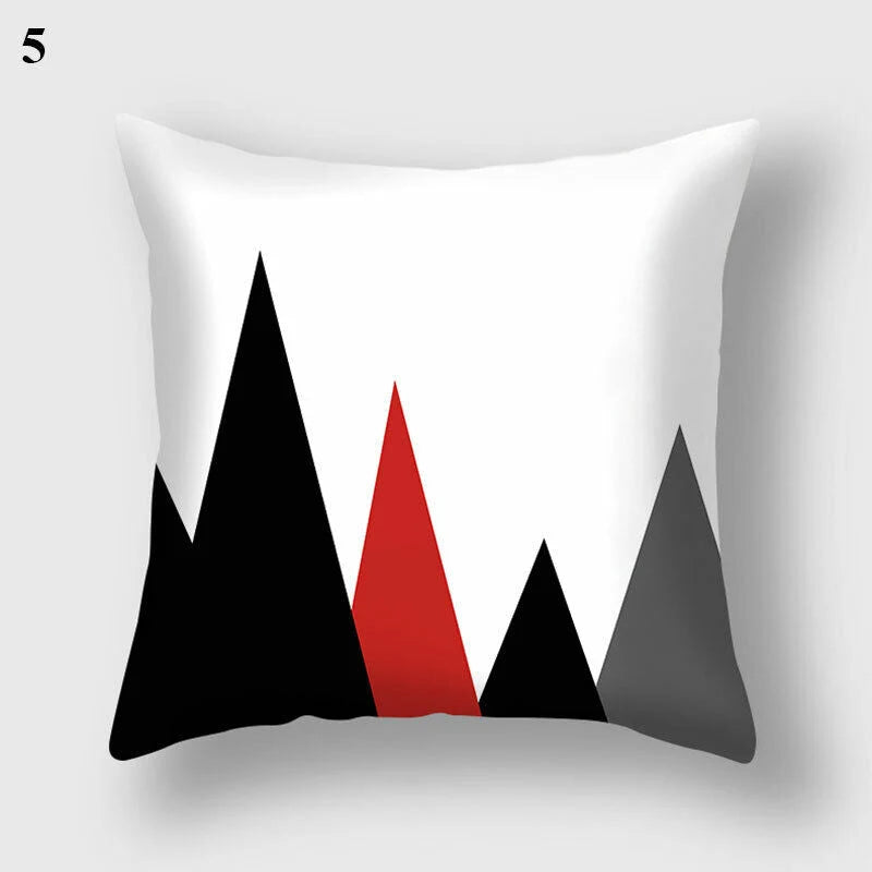 Pillow Cover Polyester Abstract Art Hidden Zipper 18-Inch Square