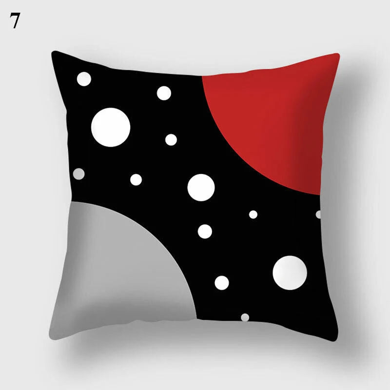 Pillow Cover Polyester Abstract Art Hidden Zipper 18-Inch Square