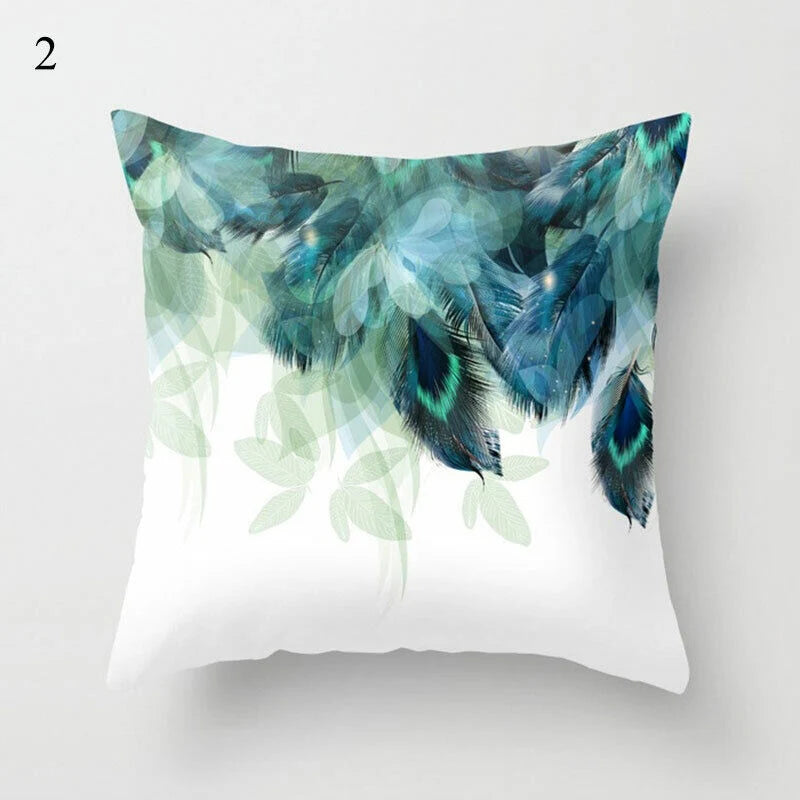 Pillow Cover Polyester Abstract Art Hidden Zipper 18-Inch Square