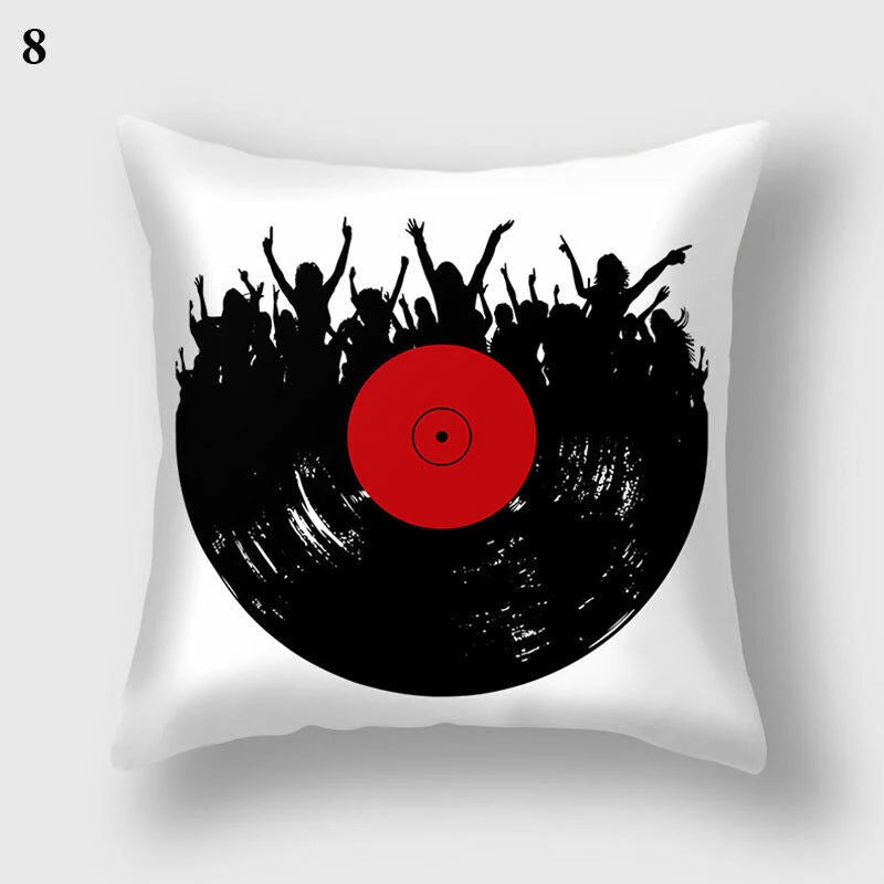 Pillow Cover Polyester Abstract Art Hidden Zipper 18-Inch Square