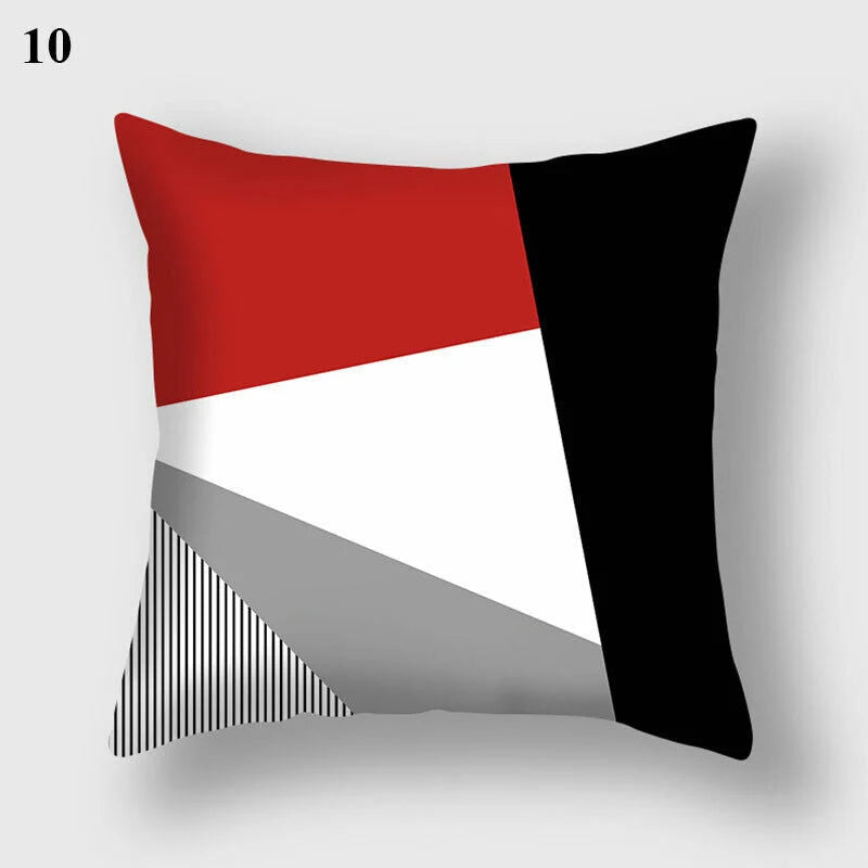 Pillow Cover Polyester Abstract Art Hidden Zipper 18-Inch Square