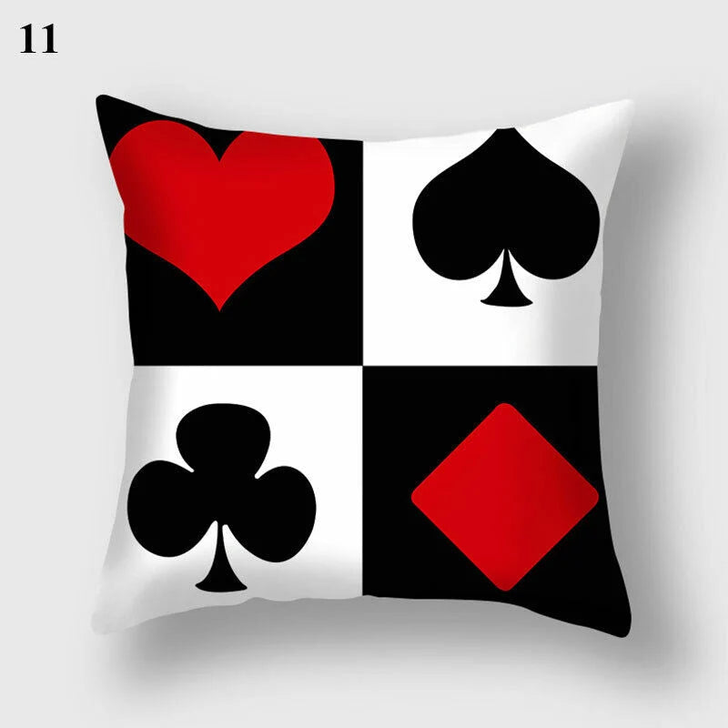 Pillow Cover Polyester Abstract Art Hidden Zipper 18-Inch Square