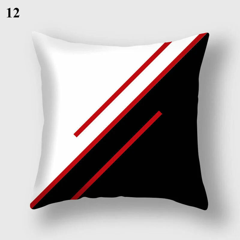 Pillow Cover Polyester Abstract Art Hidden Zipper 18-Inch Square