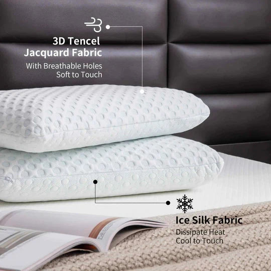 Pillow Gel-Infused Memory Foam Dual-Sided Cooling Comfort