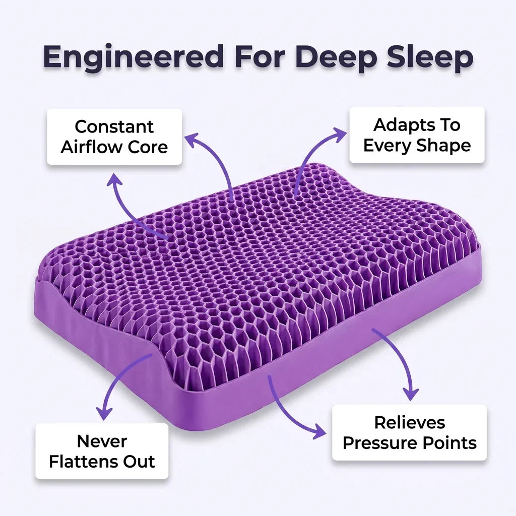 Pillow TPE Honeycomb Grid Cooling Adaptive Support