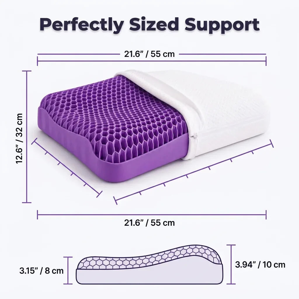 Pillow TPE Honeycomb Grid Cooling Adaptive Support