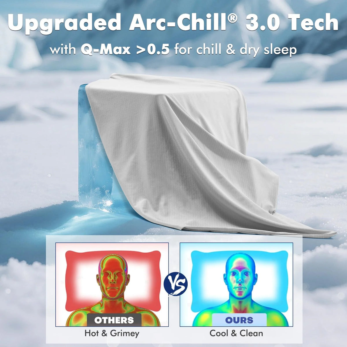 Pillowcase Dual-Sided Cooling Breathable Silver-Ion Infused